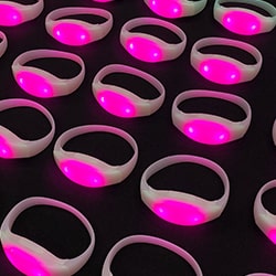 LED Wristband Hire - LED Wristbands Pink