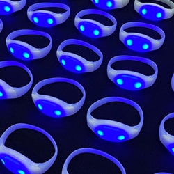 LED Wristband Hire - LED Wristbands Blue