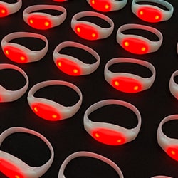 LED Wristband Hire - LED Wristbands Red