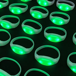 LED Wristband Hire - LED Wristbands Green