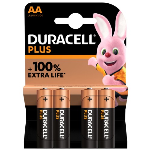 Duracell Plus AA Batteries (4 Pack)