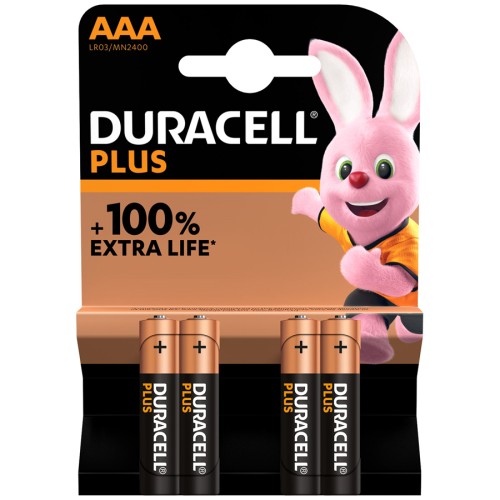 Duracell Plus AAA Batteries (4 Pack)