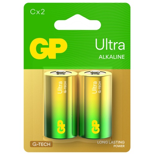 GP Ultra C 1.5V Alkaline Batteries (2 Pack)