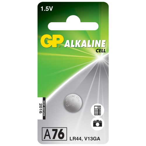 GP Ultra LR44 (A76) Alkaline Battery 125mAh