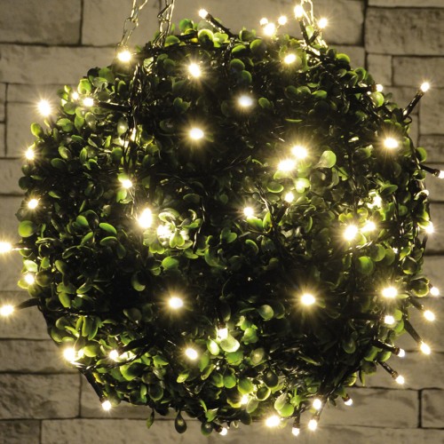 Premium Outdoor Battery Operated Warm White String Lights with Timer