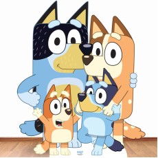 Bluey Heeler Family Cardboard Cut Out