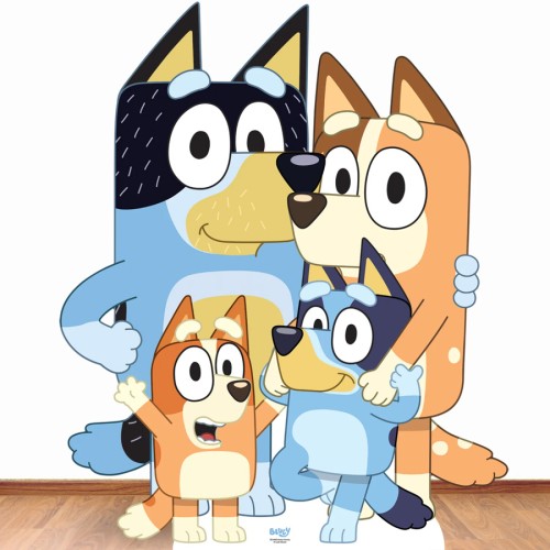 Bluey Heeler Family Cardboard Cut Out