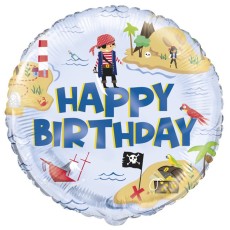 Ahoy Pirate Round Foil Balloon (18")