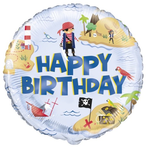 Ahoy Pirate Round Foil Balloon (18")