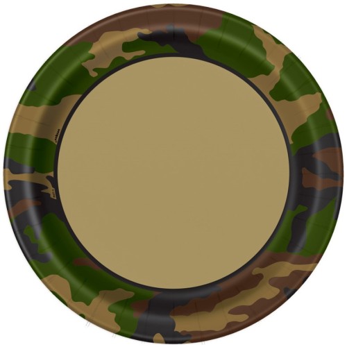 Camouflage 9" Plates (8 Pack)