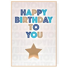 Happy Birthday To You Star Greeting Card