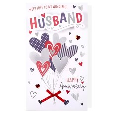 With Love To My Husband Anniversary Greeting Card