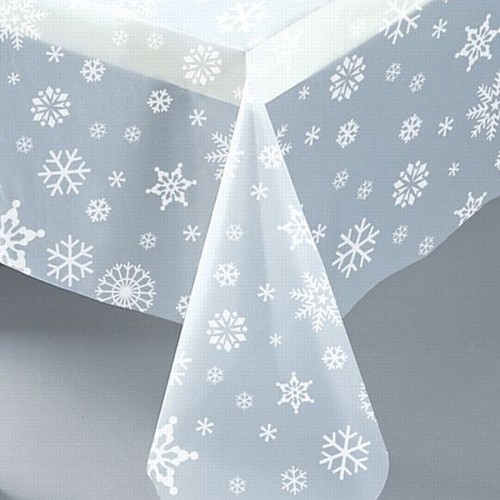 Clear Snowflakes Table Cover