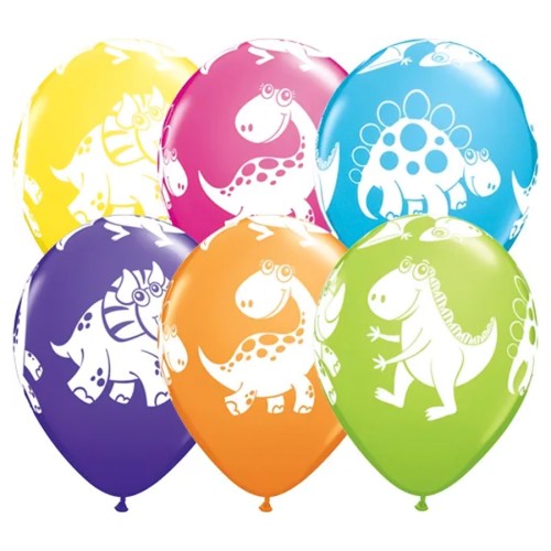 Cute Dinosaurs Latex Balloons (6 Pack)