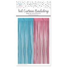 Gender Reveal Shimmer Foil Curtain