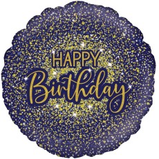 Glamorous Glitter Happy Birthday 18" Foil Balloon