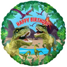 Jurassic Dinosaur Birthday Foil Balloon (18")