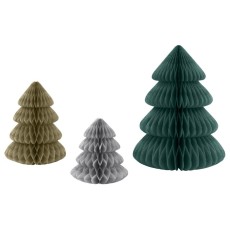 Modern Mini Christmas Tree Honeycomb Decorations