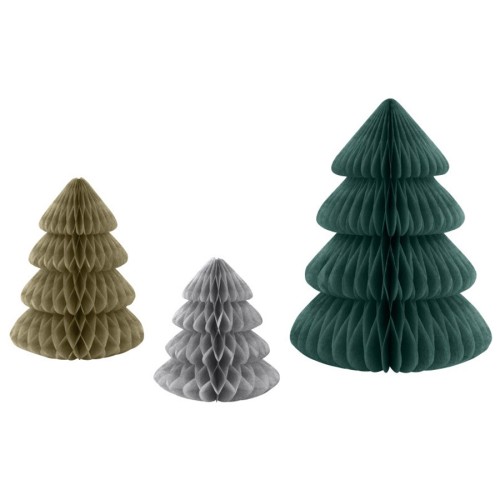 Modern Mini Christmas Tree Honeycomb Decorations