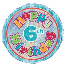 Happy Birthday Prism 6th 18" Foil Balloon