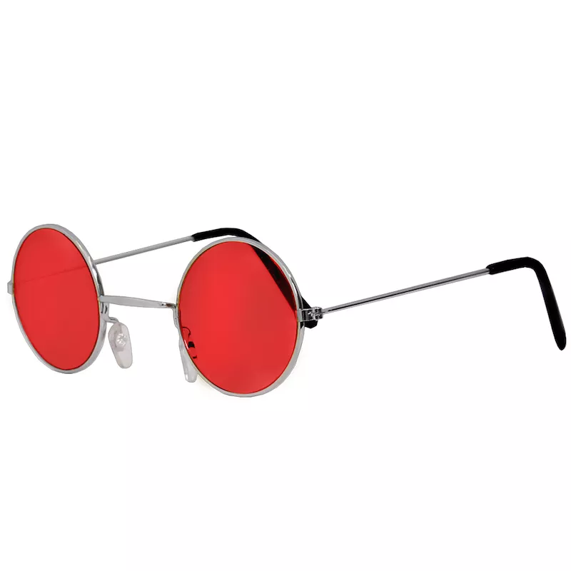 Buy Circular Glasses with Red Lens Party Chest