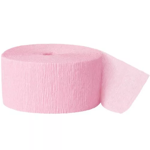 Crepe Paper Streamers, 81 ft, Hot Pink