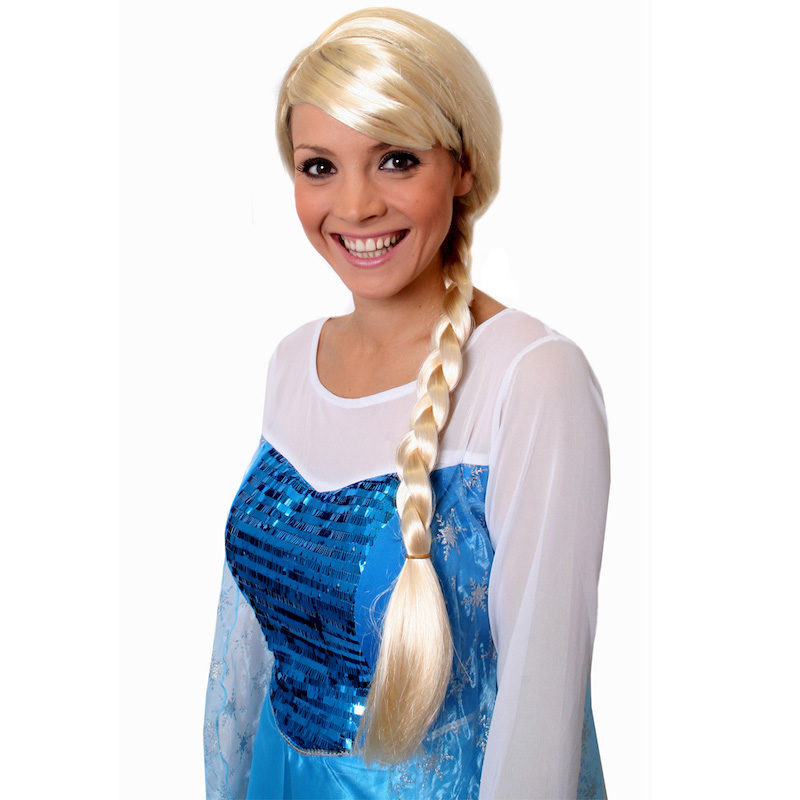 Buy Ladies Snow Queen Blonde Plait Wig Party Chest