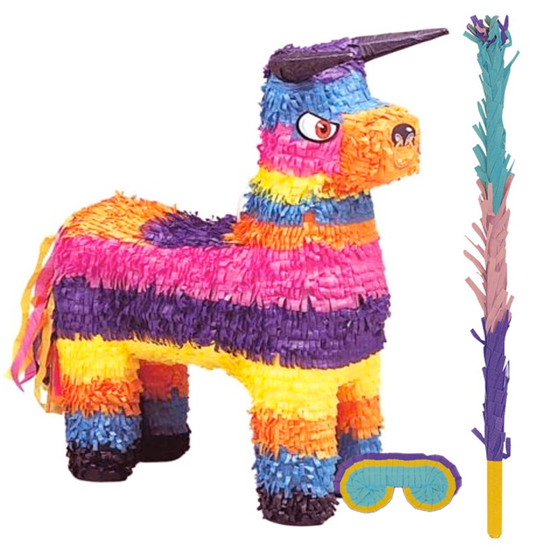 Buy Bull Pinata with Stick & Blindfold | Party Chest