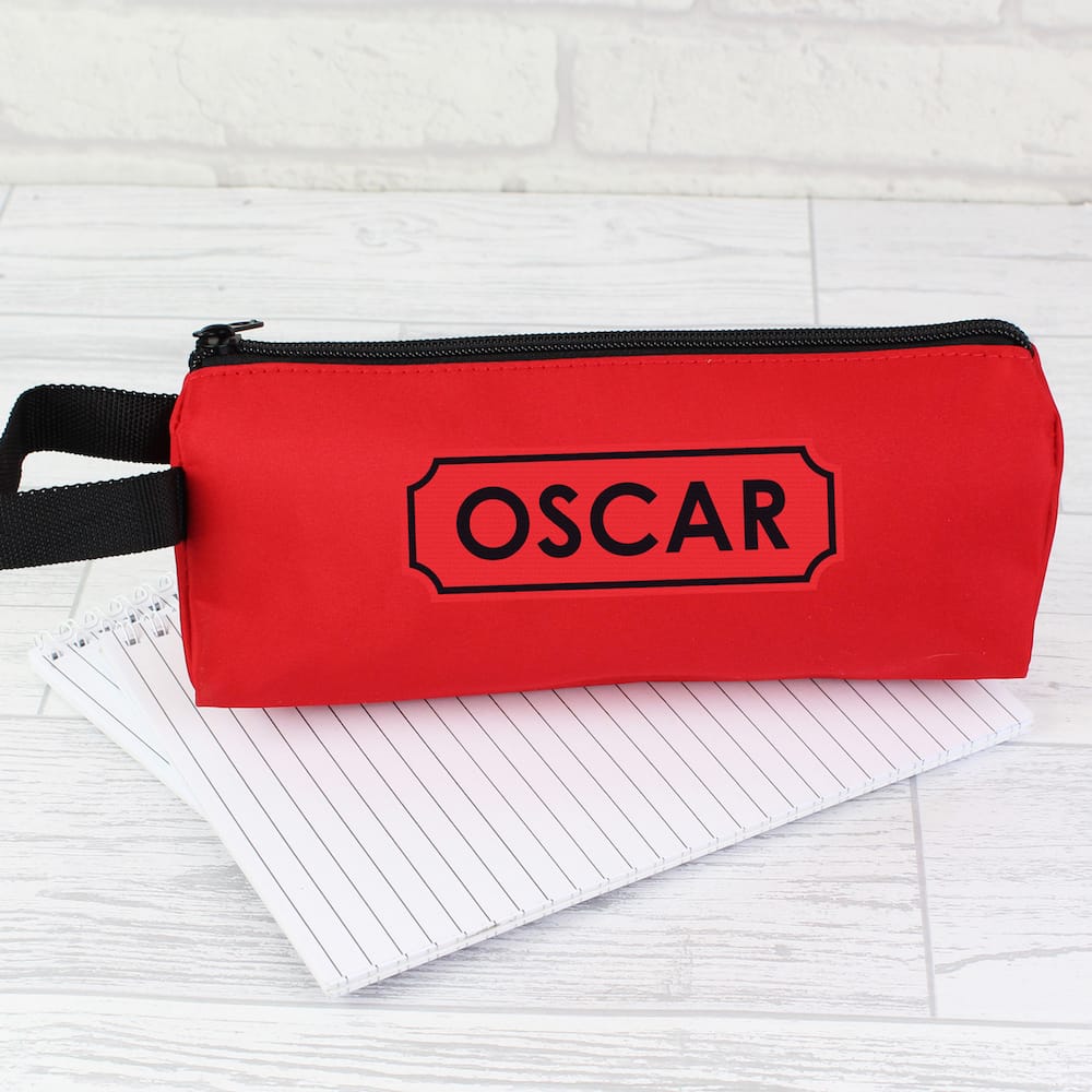 Personalised Red Pencil Case | Party Chest